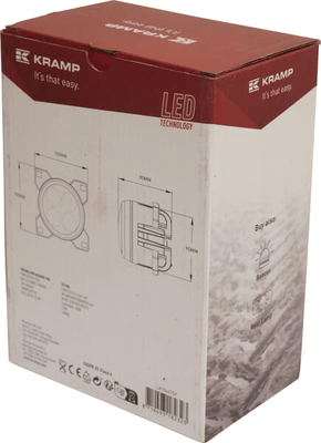 Pièces agricoles - Eclairage - Phare de travail LED, 40W, 4000lm, rond, 10/30V, Ø 90mm, prise H11/Deutsch, faisceau spot, 4 LED, Kramp