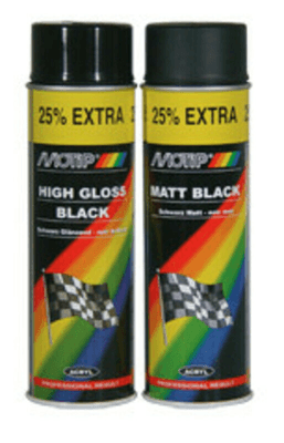 Pièces Quad & Motos - Outillage - Peinture MOTIP Noir mat - Spray 500 ml