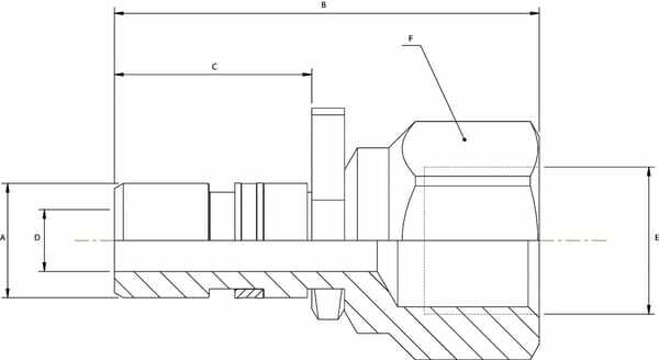 Pièces agricoles - Hydraulique - Coupleur DN10-ø13mm-WEO 1/2