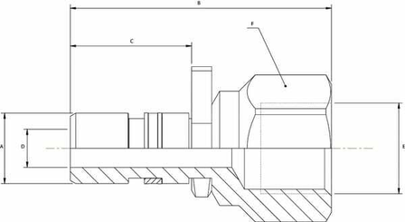 Pièces agricoles - Hydraulique - Coupleur DN10-ø13mm-WEO 1/2