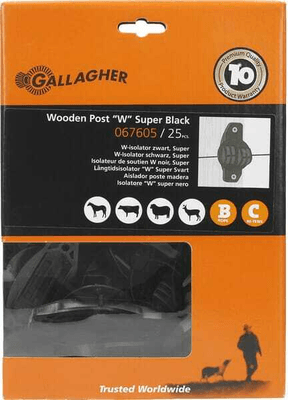 Pièces agricoles - Cloture,Jardin & Sylviculture - 25 Isol. soutien W noir Super
