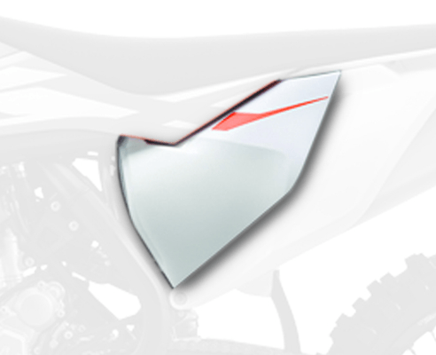 Pièces Quad & Motos - Plastiques - Caches boîte à air POLISPORT blanc KTM SX85