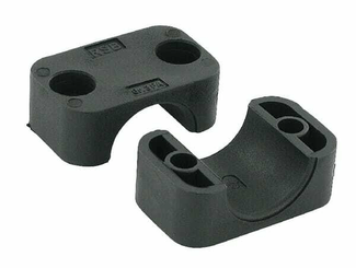 Pièces agricoles - Hydraulique - Demi-coq. noire lisse A3 25mm