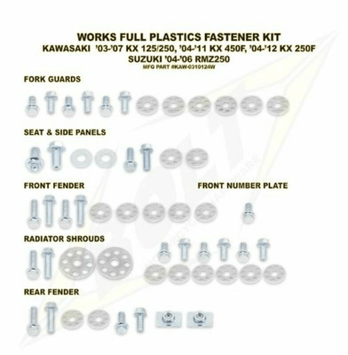 Pièces Quad & Motos - Equipement véhicule - Kit vis complet de plastiques Bolt KTM