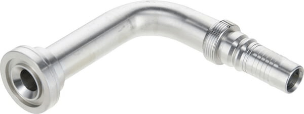 Pièces agricoles - Hydraulique - Raccord à sertir 4SH-DN20 avec bride ø41,3 mm 90° H115