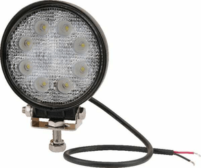 Pièces agricoles - Eclairage - Phare de travail LED rond 24W 1920lm, 10/30V, Ø 110mm, faisceau large 8 LED Kramp