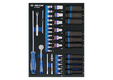 Module mousse + PP 40 pièces douilles 1/4 & 1/2" et accessoires