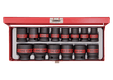 Coffret de douilles à choc 1/2" 14 pièces SAE