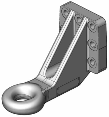 Pièces agricoles - Tracteur pièce adaptable - Oeillet de remorquage diamètre 50mm 110x100 déporté DIN 9678-2