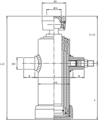 Pièces agricoles - Hydraulique - Verin telescopique+rotule