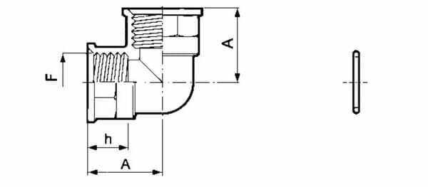 Pièces agricoles - Pièce Pulvérisateur - Coude 90° fem./fem. 1/2"