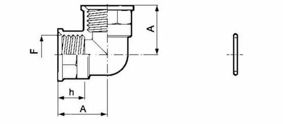 Pièces agricoles - Pièce Pulvérisateur - Coude 90° fem./fem. 1/2"