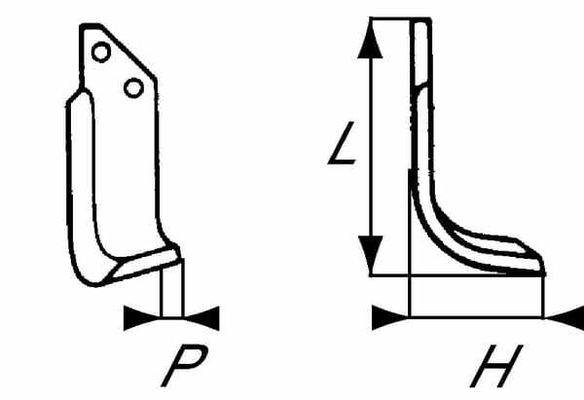 Pièces agricoles - Travail du sol - Lame de fraise d. Muratori