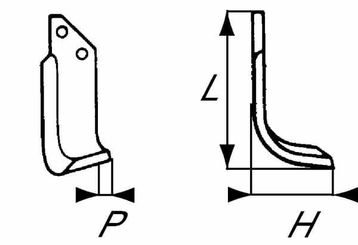 Pièces agricoles - Travail du sol - Lame de fraise d. Muratori