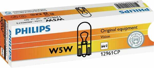 Pièces agricoles - Eclairage - Ampoule W5W - 12V-5W W2,1x9,5d