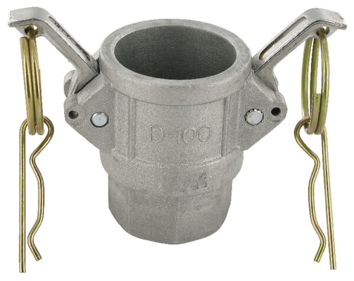 Pièces agricoles - Hydraulique - Camlock Type D 6" filetage femelle en aluminium
