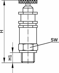 Pièces agricoles - Pièce pneumatique - Soupape sécu 1/8" 8 - 12 bars