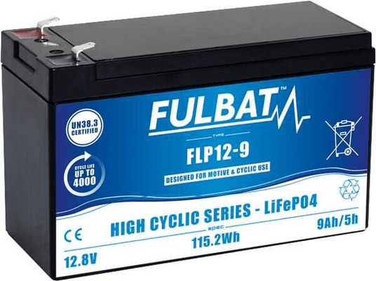 Pièces agricoles - Eclairage - Batterie LITHIUM 12 V 9 Ah