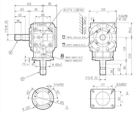 Pièces agricoles - Transmission - Boîtier T-310A 1:3 roue libre