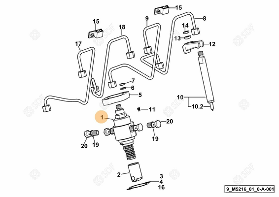 Pièces agricoles - Pieces moteur - POMPE HYDRAULIQUE