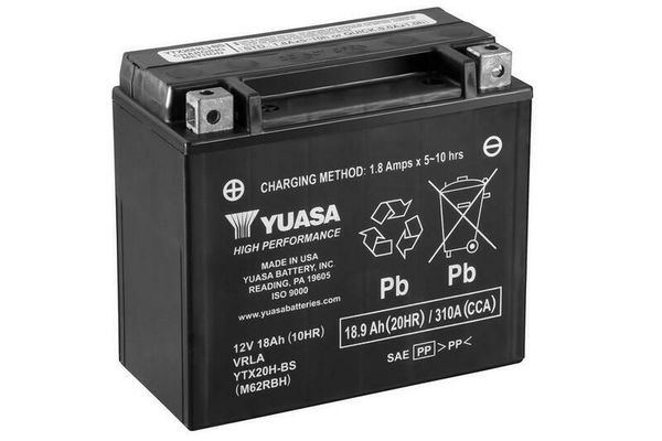 Pièces Quad & Motos - Electrique - Batterie YUASA sans entretien avec pack acide - YTX20H-BS