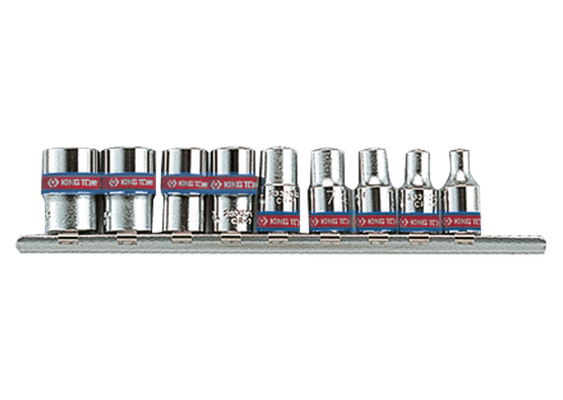 Outils - Outils divers - Jeu de douille 1/4" en pouces sur rail