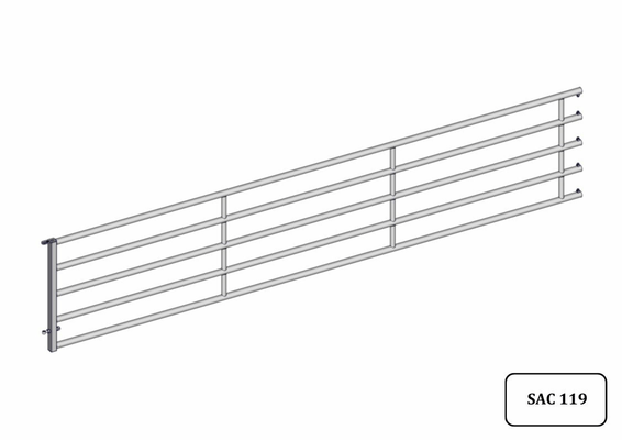 Materiels - Cage de contention - PACK DE 6 ARRIERES EX5 6/7M L.5.50M