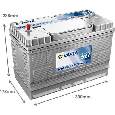 Pièces agricoles - Eclairage - Battery 12V 105Ah 800A H16 VARTA Promotive SLI