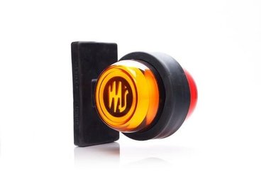 Pièces agricoles - Eclairage - Feu de gabarit arrière LED, fixe, rouge/orange, 12-24 V, 108 x 98 x 79 mm