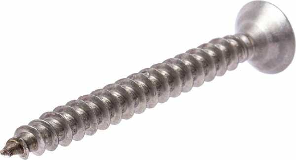 Pièces agricoles - Fasteners - Vis à bois, Ø 6x60 mm, PZ3, à tête fraisée, acier inoxydable
