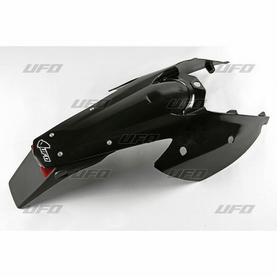 Pièces Quad & Motos - Plastiques - Garde-boue arrière + support de plaque avec feu UFO noir KTM EXC