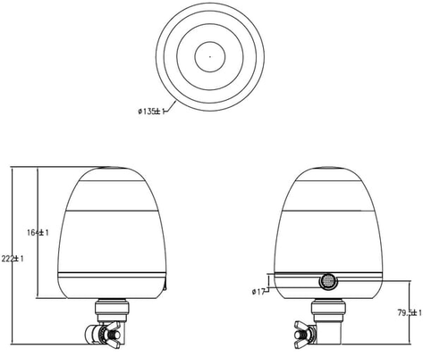 Pièces agricoles - Eclairage - Jeu de 2 gyrophares LED synchronisables TWIN, 12-24V, flexibles