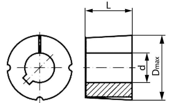 Pièces agricoles - Transmission - Taperlock douille 12mm