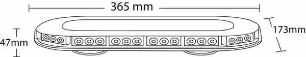 Pièces agricoles - Eclairage - Rampe lumineuse mini-rampe LED magnétique 3x42W