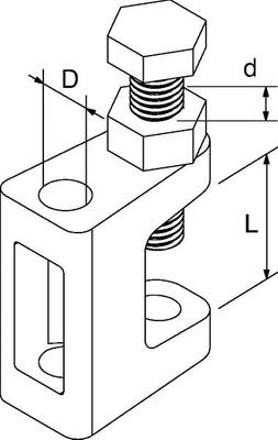 Pièces agricoles - Fasteners - Pince de suspension TKL L Ø 9 50x