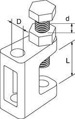 Pièces agricoles - Fasteners - Pince de suspension TKL L Ø 9 50x