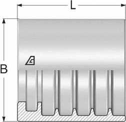 Pièces agricoles - Hydraulique - Jupe à sertir Ø56x48,6mm DN32 acier / zingué Alfagomma