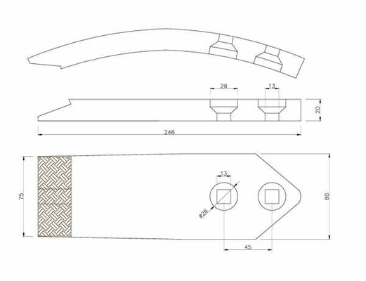 Pièces agricoles - Travail du sol - Pointe culti. carb. adapt. sur Kuhn