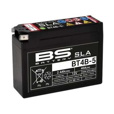 Pièces Quad & Motos - Electrique - Batterie BS BATTERY SLA sans entretien activé usine - BT4B-5