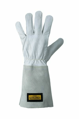 Vêtements et protections - Equipement - Gants de travail en cuir gris taille 11/2XL Protect par Kramp