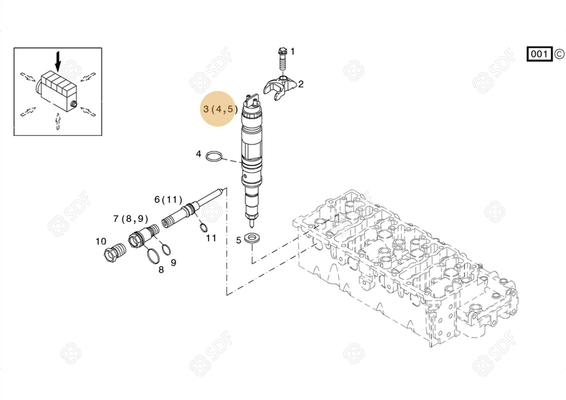 Pièces agricoles - Pieces moteur - INJECTEUR COMPLET