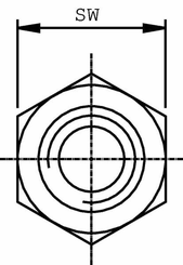 Pièces agricoles - Hydraulique - Adaptateur droit male metr. M16 - M12