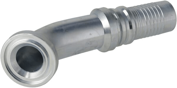 Pièces agricoles - Hydraulique - Raccord à sertir 4SH-DN32 avec flasque ø50,8 mm 45°