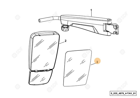 Pièces agricoles - Cabine et structure - miroir