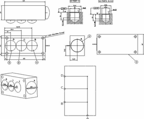 Pièces agricoles - Hydraulique - Bloc de retour 3x3/4" 1x1"