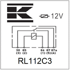 Pièces agricoles - Eclairage - Mini relais 12V, inverseur, 30A/40A, avec support