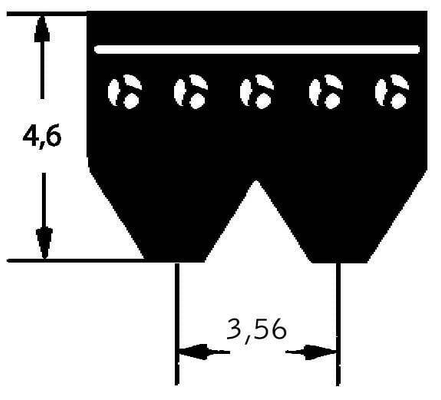 Pièces agricoles - Transmission - Courroie striée 7 PK 990 mm Optibelt
