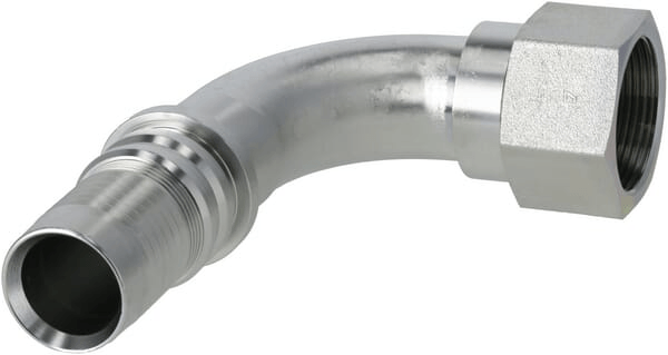 Pièces agricoles - Hydraulique - Raccord à sertir 4SH-DN40-1,1/2" BSP-90°