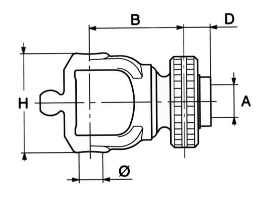 Pièces agricoles - Transmission - Bague de mâchoire WA, PTO50 1 3/8 (6)