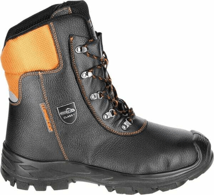 Vêtements et protections - Equipement - Bottes forestières anti-coupure 48, noir/orange, Eco Hunter basic, Luprifex